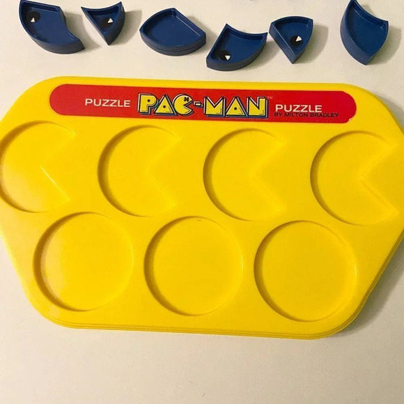 Vintage 1982 Pac Man Two Challenging Puzzles Game  By Milton Bradley Complete - Picture 9 of 13